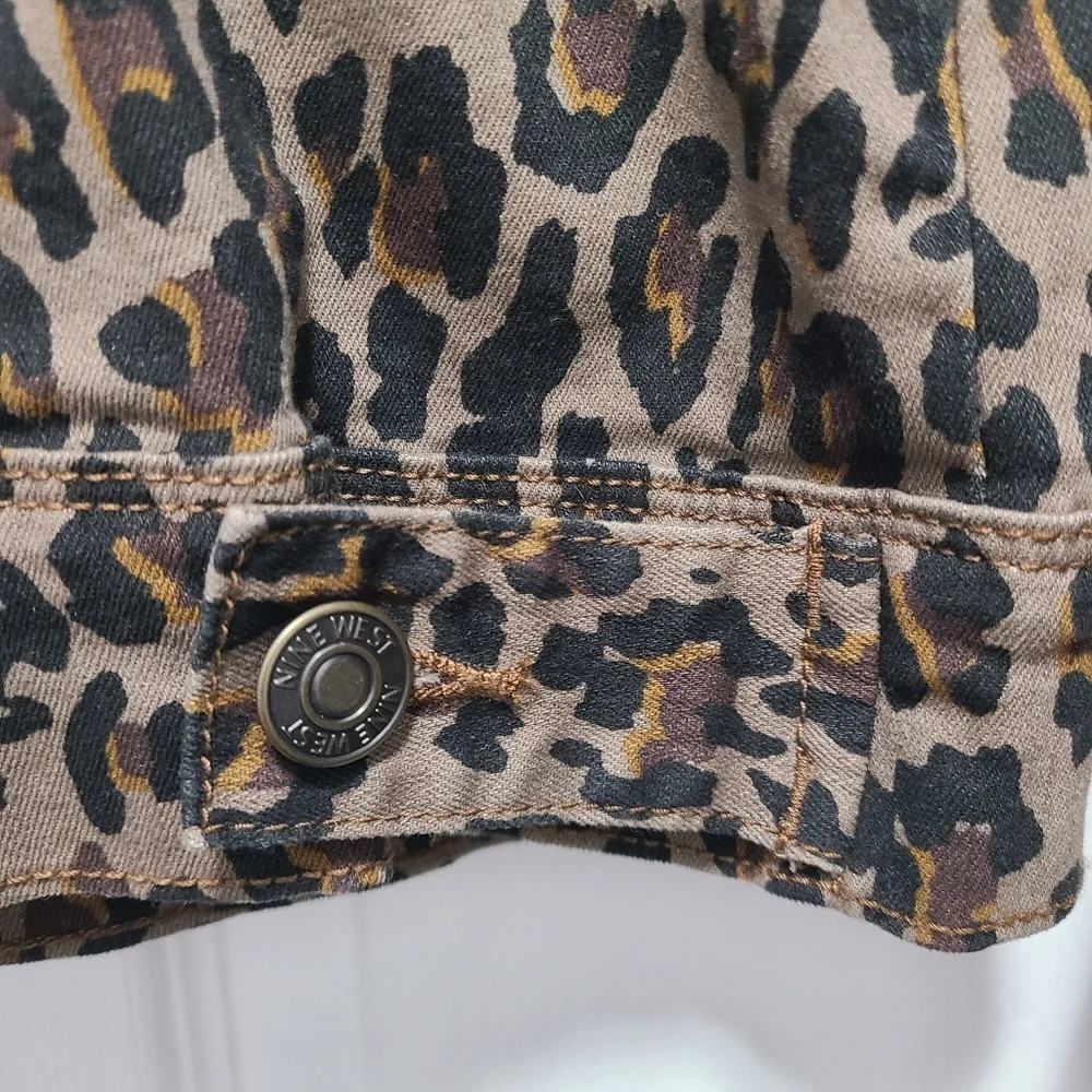 Nine‎ West Sarah Denim Jacket In Tan Bengal Bonanza Small